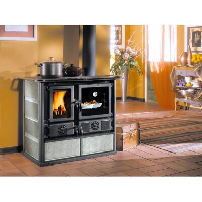 NORDICA Cucina A Legna Rosa 6.5 Kw Pietra Naturale Mod. 7015129 NORDICA Cucina A Legna Rosa 6.5 Kw Pietra Naturale Mod. 7015129