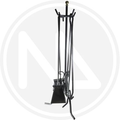 EAC - 147-A - Nero - Ferro battuto - Set attrezzi camino EAC - 147-A - Nero - Ferro battuto - Set attrezzi camino