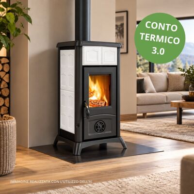 MARCA Stufa A Legna Bianca La Nordica Gemma.16 Da 7 Kw MARCA Stufa A Legna Bianca La Nordica Gemma.16 Da 7 Kw