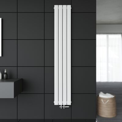 SONNI Radiatore A Pannello Verticale A Pannello Piatto Bianco Doppio 1800x308mm Radiatore Riscaldante Con Rubinetto Multiblocco Cromato Blocco Radiatore Termostato SONNI Radiatore A Pannello Verticale A Pannello Piatto Bianco Doppio 1800x308mm Radiatore Riscaldante Con Rubinetto Multiblocco Cromato Blocco Radiatore Termostato