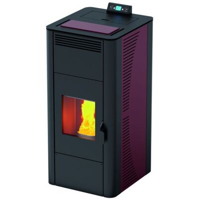 MARCA Termostufa A Pellet Idro 24 - Kw 21,9 Col. Bordeaux Con Telecomando MARCA Termostufa A Pellet Idro 24 - Kw 21,9 Col. Bordeaux Con Telecomando