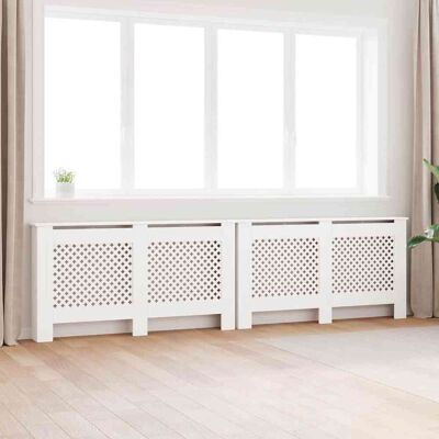 vidaXL 2x Coprigratici Radiatore Bianchi MDF - Decorazione elegante e mensola vidaXL 2x Coprigratici Radiatore Bianchi MDF - Decorazione elegante e mensola