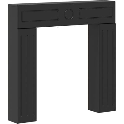 VIDAXL Cornice Per Camino Nero 102 X 18 X 100,5 Cm VIDAXL Cornice Per Camino Nero 102 X 18 X 100,5 Cm