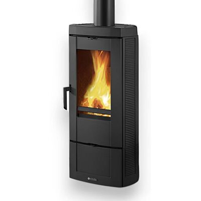 NORDICA Stufa A Legna 7,2 Kw Con Struttura In Ghisa Smaltata Antracite E Cassetto Ceneri Estraibile Candy NORDICA Stufa A Legna 7,2 Kw Con Struttura In Ghisa Smaltata Antracite E Cassetto Ceneri Estraibile Candy