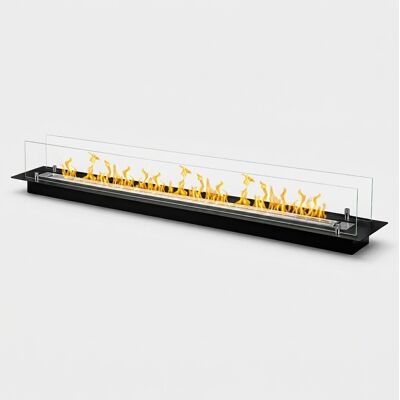 DIVINA FIRE Bruciatore Per Camino A Bioetanolo Da Incasso Con Vetri Biocamino Da120 Cm DIVINA FIRE Bruciatore Per Camino A Bioetanolo Da Incasso Con Vetri Biocamino Da120 Cm