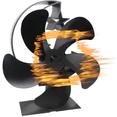 VISTRECK Ventilatore A 5 Pale Per Stufa A Legna, Flusso D'Aria Orizzontale, Ventilatore A Calore Per Stufe A Legna/tronchi/gas/pellet VISTRECK Ventilatore A 5 Pale Per Stufa A Legna, Flusso D'Aria Orizzontale, Ventilatore A Calore Per Stufe A Legna/tronchi/gas/pellet