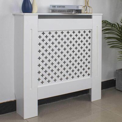 BAKAJI Copritermosifone In Legno Mdf 78x19x82cm Copertura Radiatore Calorifero Bianco BAKAJI Copritermosifone In Legno Mdf 78x19x82cm Copertura Radiatore Calorifero Bianco