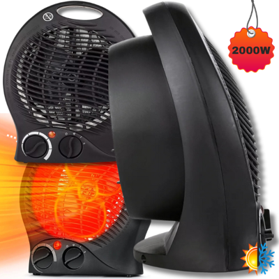 OEM Termoventilatore, Riscaldatore Elettrico, 2000w, 3 Livelli, Con Termostato OEM Termoventilatore, Riscaldatore Elettrico, 2000w, 3 Livelli, Con Termostato