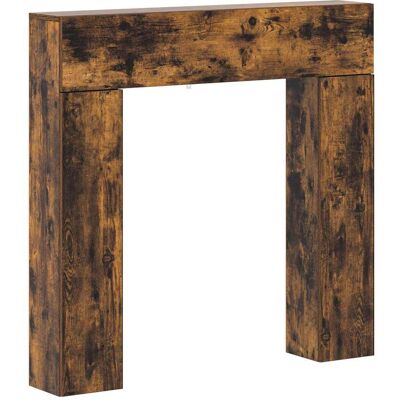 VIDAXL Cornice Per Camino Rovere Fumo 102 X 18 X 100,5 Cm VIDAXL Cornice Per Camino Rovere Fumo 102 X 18 X 100,5 Cm