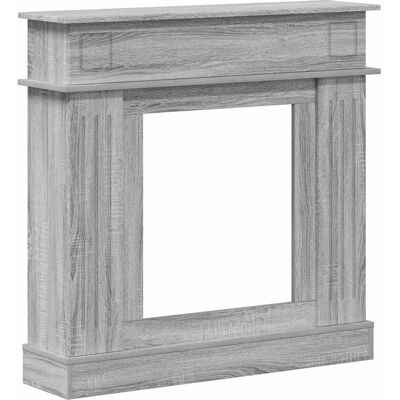 VIDAXL Cornice Per Camino Sonoma Grigio 102 X 26 X 100 Cm VIDAXL Cornice Per Camino Sonoma Grigio 102 X 26 X 100 Cm