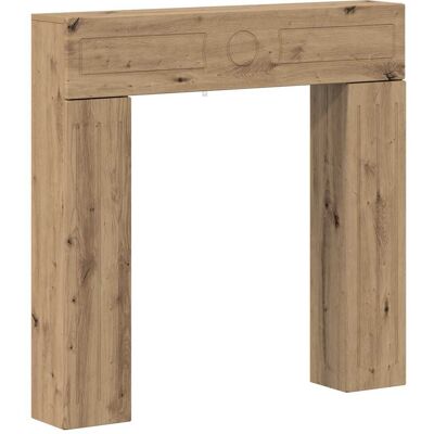 VIDAXL Cornice Per Camino Rovere Artigianale 102 X 18 X 100,5 Cm VIDAXL Cornice Per Camino Rovere Artigianale 102 X 18 X 100,5 Cm