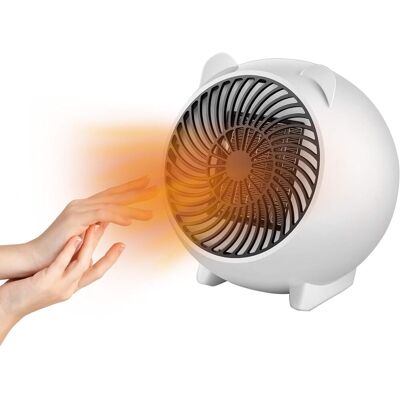 MINKUROW Termoventilatore, Riscaldatore Portatile Da 500 W, Riscaldamento Rapido, Protezione Da Surriscaldamento E Inclinazione, Sicuro E Portatile, Efficienza Energetica, Per Camera Da Letto, Ufficio MINKUROW Termoventilatore, Riscaldatore Portatile Da 500 W, Riscaldamento Rapido, Protezione Da Surriscaldamento E Inclinazione, Sicuro E Portatile, Efficienza Energetica, Per Camera Da Letto, Ufficio