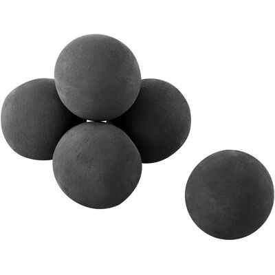 VEVOR Sfere Di Fuoco In Ceramica, 125 Mm, 6 Pezzi, Pietre Laviche Rotonde Per Uso Interno Ed Esterno, Pietre Decorative Per Braciere, Per Caminetti A Propano Gas, Stufe, Cortili, Campeggio, Nero VEVOR Sfere Di Fuoco In Ceramica, 125 Mm, 6 Pezzi, Pietre Laviche Rotonde Per Uso Interno Ed Esterno, Pietre Decorative Per Braciere, Per Caminetti A Propano Gas, Stufe, Cortili, Campeggio, Nero