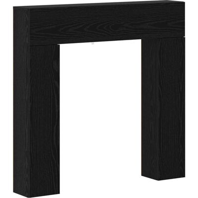 VIDAXL Cornice Per Camino Rovere Nero 102 X 18 X 100,5 Cm VIDAXL Cornice Per Camino Rovere Nero 102 X 18 X 100,5 Cm