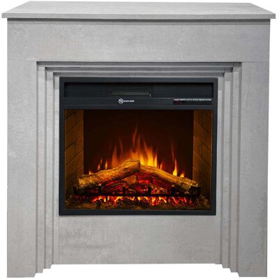 DIVINA FIRE Camino Elettrico Caminetto Da Terra Bellini In Legno Effetto Cemento Made In Italy L96 X P35 X H96 DIVINA FIRE Camino Elettrico Caminetto Da Terra Bellini In Legno Effetto Cemento Made In Italy L96 X P35 X H96