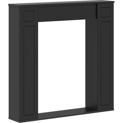 VIDAXL Cornice Per Camino Nero 100 X 20 X 100 Cm Legno Ingegnerizzato VIDAXL Cornice Per Camino Nero 100 X 20 X 100 Cm Legno Ingegnerizzato