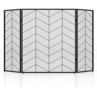 HELLOSHOP26 Parascintille Pieghevole A 3 Pannelli 132 X 79 Cm Sicuro Per Bambini E Animali Domestici Decorativo In Metallo Nero 200020496 HELLOSHOP26 Parascintille Pieghevole A 3 Pannelli 132 X 79 Cm Sicuro Per Bambini E Animali Domestici Decorativo In Metallo Nero 200020496