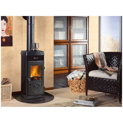 NORDICA Stufa A Legna Kw 5 Super Junior Nera 143 M2 Extraflame NORDICA Stufa A Legna Kw 5 Super Junior Nera 143 M2 Extraflame