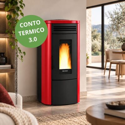LA NORDICA Termostufa A Pellet Nordica Ventilata Costanza Idro 5.0 Bordeaux LA NORDICA Termostufa A Pellet Nordica Ventilata Costanza Idro 5.0 Bordeaux