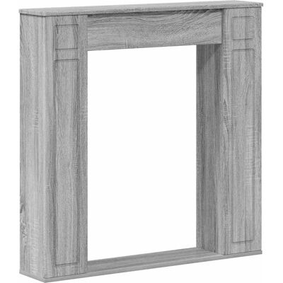 VIDAXL Cornice Per Camino Sonoma Grigio 100 X 20 X 100 Cm VIDAXL Cornice Per Camino Sonoma Grigio 100 X 20 X 100 Cm