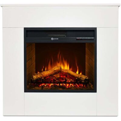 DIVINA FIRE Camino Elettrico Caminetto Da Terra In Legno Bianco Made In Italy Michelangelo 96x36x90h DIVINA FIRE Camino Elettrico Caminetto Da Terra In Legno Bianco Made In Italy Michelangelo 96x36x90h