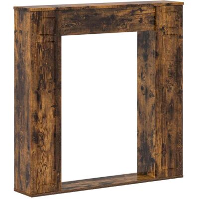 VIDAXL Cornice Per Camino Rovere Fumo 100 X 20 X 100 Cm VIDAXL Cornice Per Camino Rovere Fumo 100 X 20 X 100 Cm