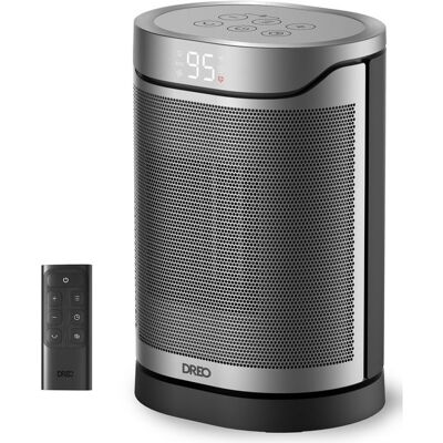 DREO Riscaldatore In Ceramica 318, 1500 W, Riscaldatore Elettrico Per Camera Da Letto, Protezione Da Surriscaldamento E Ribaltamento, Termostato Regolabile, Blocco Di Sicurezza Per Bambini DREO Riscaldatore In Ceramica 318, 1500 W, Riscaldatore Elettrico Per Camera Da Letto, Protezione Da Surriscaldamento E Ribaltamento, Termostato Regolabile, Blocco Di Sicurezza Per Bambini