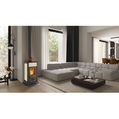 NORDICA La Stufa A Legna Gemma 5.0 Col. Liberty Panna NORDICA La Stufa A Legna Gemma 5.0 Col. Liberty Panna
