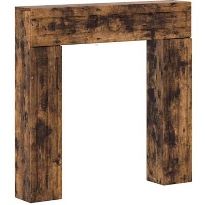 VIDAXL Cornice Per Camino Rovere Fumo 102 X 18 X 100,5 Cm VIDAXL Cornice Per Camino Rovere Fumo 102 X 18 X 100,5 Cm