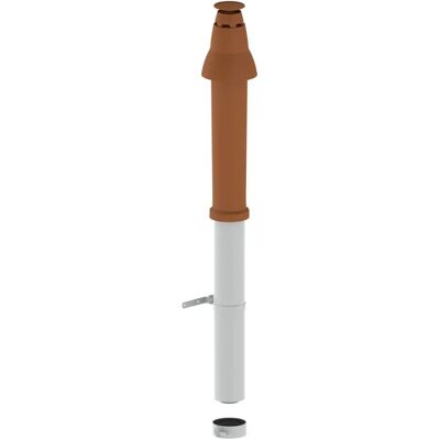 REMEHA Passaggio A Tetto, Concentrico, Dn 60/100, Rosso, M87981 REMEHA Passaggio A Tetto, Concentrico, Dn 60/100, Rosso, M87981