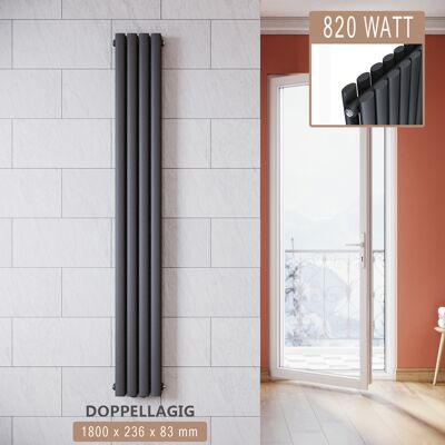 SONNI Radiatore Termosifoni Ad Acqua Calda In Acciaio Radiatore A Pannello Bilayer Design Bagno Soggiorno Radiatore Orizzontale Antracite 1800x236mm 820w SONNI Radiatore Termosifoni Ad Acqua Calda In Acciaio Radiatore A Pannello Bilayer Design Bagno Soggiorno Radiatore Orizzontale Antracite 1800x236mm 820w