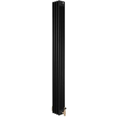 Monster Cable Radiatore Tradizionale 4 Colonne Verticale Riscaldamento Nero & Valvole 1800x200 Mm Monster Cable Radiatore Tradizionale 4 Colonne Verticale Riscaldamento Nero & Valvole 1800x200 Mm