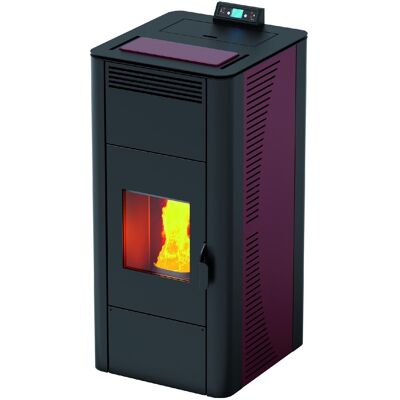 MARCA Termostufa A Pellet Idro 20 - Kw 18,2 Col. Bordeaux Con Telecomando MARCA Termostufa A Pellet Idro 20 - Kw 18,2 Col. Bordeaux Con Telecomando