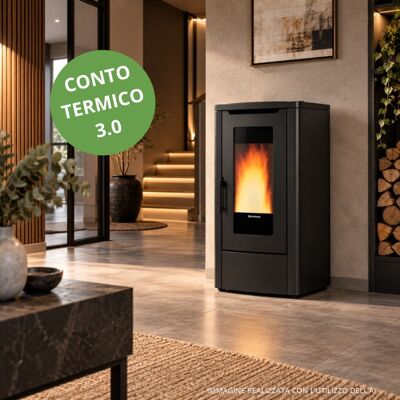 LA NORDICA Stufa A Pellet Dahiana Ad Nero LA NORDICA Stufa A Pellet Dahiana Ad Nero