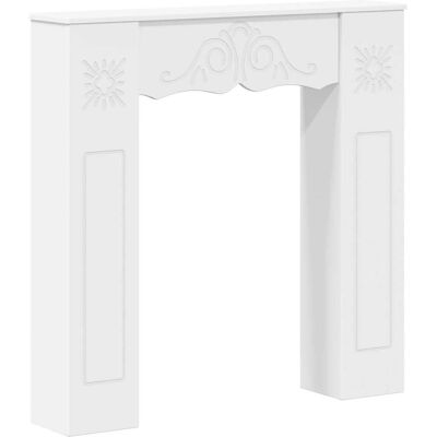 VIDAXL Cornice Per Camino Bianco 102 X 20 X 102 Cm VIDAXL Cornice Per Camino Bianco 102 X 20 X 102 Cm