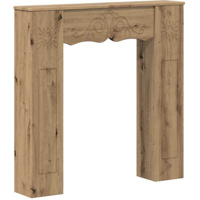 VIDAXL Cornice Per Camino Rovere Artigianale 102 X 20 X 102 Cm VIDAXL Cornice Per Camino Rovere Artigianale 102 X 20 X 102 Cm