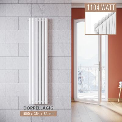 SONNI Radiatore Termosifoni Ad Acqua Calda In Acciaio Radiatore A Pannello Bilayer Design Bagno Soggiorno Radiatore Orizzontale Bianco 1600x354mm 1104w - SONNI Radiatore Termosifoni Ad Acqua Calda In Acciaio Radiatore A Pannello Bilayer Design Bagno Soggiorno Radiatore Orizzontale Bianco 1600x354mm 1104w -
