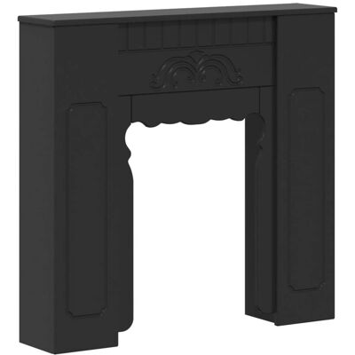 VIDAXL Cornice Per Camino Nero 93 X 20 X 89 Cm Legno Ingegnerizzato VIDAXL Cornice Per Camino Nero 93 X 20 X 89 Cm Legno Ingegnerizzato
