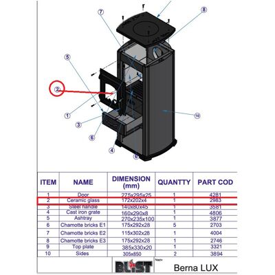 CAPALDO Zz-vetro (2965)x Stufa Legna 5.0 Kw Berna Lux CAPALDO Zz-vetro (2965)x Stufa Legna 5.0 Kw Berna Lux
