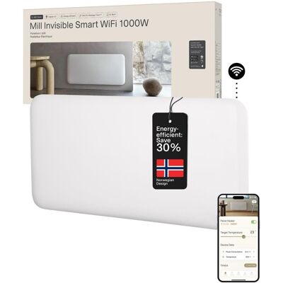 MILL Radiatore Elettrico Invisible Smart Wifi Heater 1000 W Ipx4 MILL Radiatore Elettrico Invisible Smart Wifi Heater 1000 W Ipx4