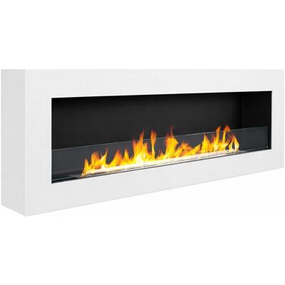 DIVINA FIRE Camino A Bioetanolo Da Parete Biocamino 120x40 Siena 120 Bianco DIVINA FIRE Camino A Bioetanolo Da Parete Biocamino 120x40 Siena 120 Bianco