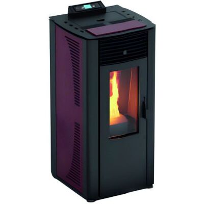 MARCA Termostufa A Pellet Idro 15 - Kw 13,8 Col. Bordeaux Con Telecomando MARCA Termostufa A Pellet Idro 15 - Kw 13,8 Col. Bordeaux Con Telecomando