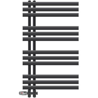 LUXEBATH Radiatore Da Bagno Iron Em Design Scaldasalviette 600x1000 Mm Antracite Calorifero Attacco Centrale Con Set Di Collegamento Termostato Attraverso Il Pavimento Termosifone Moderno Termoarredo - LUXEBATH Radiatore Da Bagno Iron Em Design Scaldasalviette 600x1000 Mm Antracite Calorifero Attacco Centrale Con Set Di Collegamento Termostato Attraverso Il Pavimento Termosifone Moderno Termoarredo -