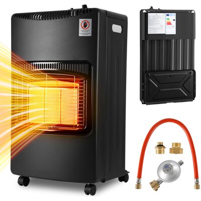 TOLLETOUR Stufa A Gas A Infrarossi 4,2 Kw, 3 Livelli Di Riscaldamento, Accensione Piezoelettrica, Per Propano, Butano E Gpl TOLLETOUR Stufa A Gas A Infrarossi 4,2 Kw, 3 Livelli Di Riscaldamento, Accensione Piezoelettrica, Per Propano, Butano E Gpl