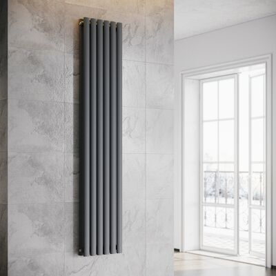 SONNI Design Pannello Radiatore Tubi 1800 X 354 Mm Antracite Doppio Strato Radiatore Bagno Collegamento Centrale Tubi Verticali Radiatore SONNI Design Pannello Radiatore Tubi 1800 X 354 Mm Antracite Doppio Strato Radiatore Bagno Collegamento Centrale Tubi Verticali Radiatore