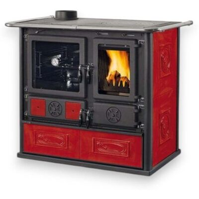 NORDICA Termocucina A Legna 15.5 Kw In Acciaio E Ghisa 101.7x66.2x85.2 Cm Bordeaux NORDICA Termocucina A Legna 15.5 Kw In Acciaio E Ghisa 101.7x66.2x85.2 Cm Bordeaux