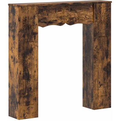 VIDAXL Cornice Per Camino Rovere Fumo 102 X 20 X 102 Cm VIDAXL Cornice Per Camino Rovere Fumo 102 X 20 X 102 Cm