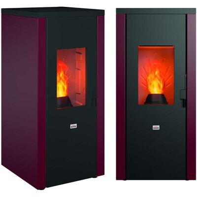 Made in Italy Stufe Pellet Queen 77evo 5.0 Bordeaux Made in Italy Stufe Pellet Queen 77evo 5.0 Bordeaux