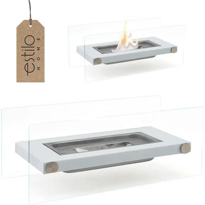 OEM Tavolo Rettangolare Autoportante Con Caminetto Bio Bianco 35 Cm - Madryt White OEM Tavolo Rettangolare Autoportante Con Caminetto Bio Bianco 35 Cm - Madryt White