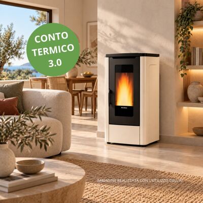 LA NORDICA Stufa A Pellet Dahiana Ad Avorio LA NORDICA Stufa A Pellet Dahiana Ad Avorio